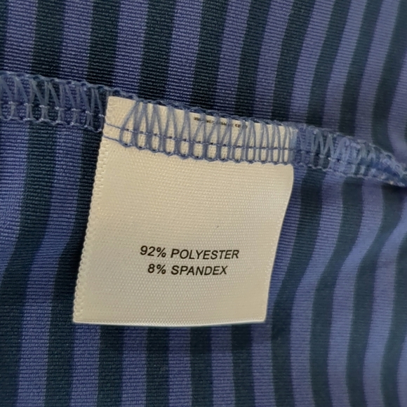 Peter Millar Summer Comfort Striped Golf Polo 4 Way Stretch Shirt Sz M - Picture 8 of 8